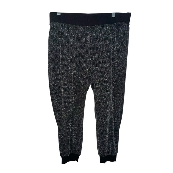Torrid Jogger Stretch Waist Front Pockets Versatile Black Sparkle Size1X Cropped - Picture 2 of 13